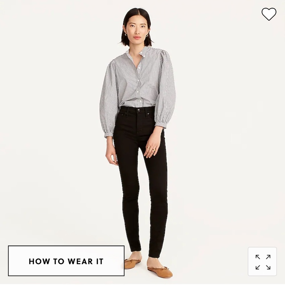 10" highest-rise toothpick jean in true black